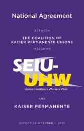 Kaiser Division Seiu Uhw Healthcare Workers West