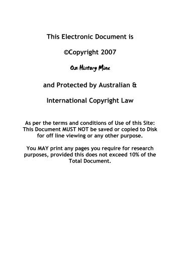 This Electronic Document is Â©Copyright 2007 ... - Ozhistorymine.biz