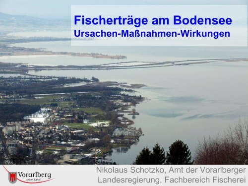 Schotzko: FischertrÃ¤ge am Bodensee - Ursachen-MaÃnahmen ...