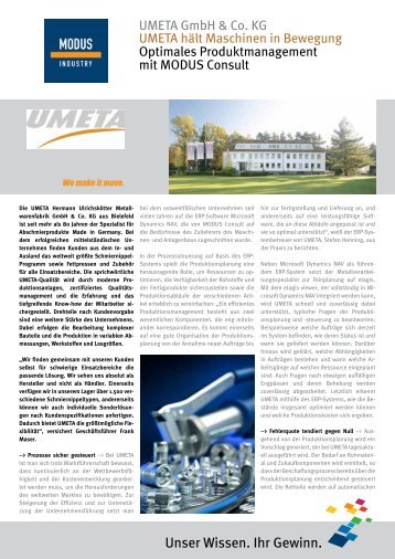 UMETA GmbH & Co. KG - MODUS Consult AG