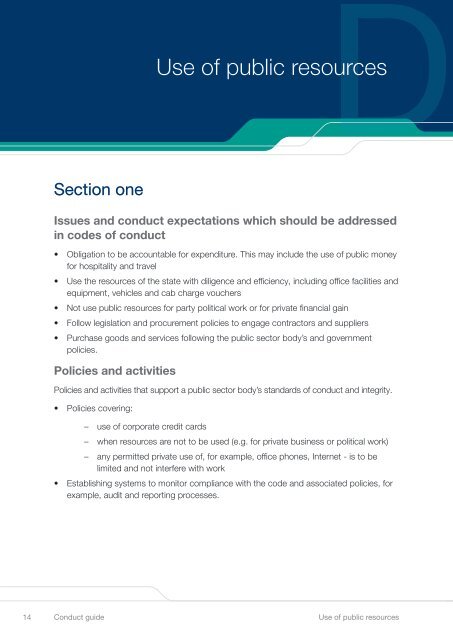 Conduct guide - Public Sector Commission - The Western Australian ...