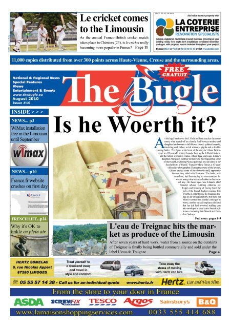 Le cricket comes to the Limousin - The Bugle