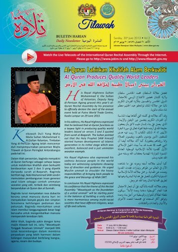 Al-Quran Lahirkan Khalifah Alam Berkualiti - Jabatan Kemajuan ...