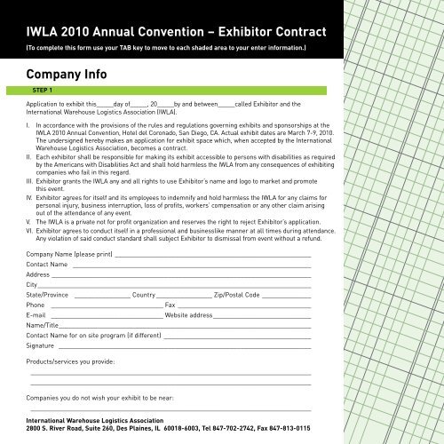 Exhibitor Prospectus - IWLA.com