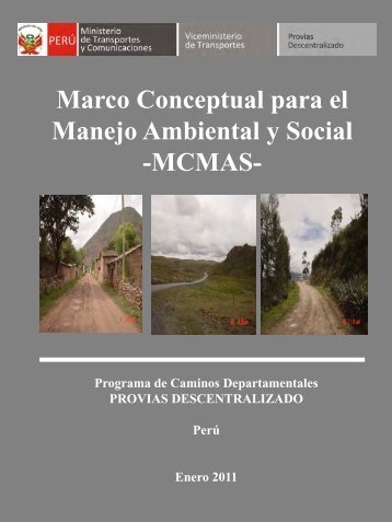 Marco Conceptual para el Manejo Ambiental y Social -MCMAS-