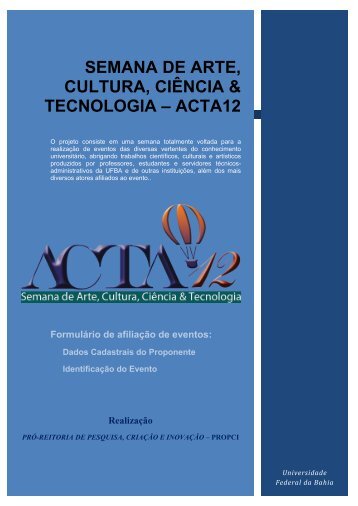 Semana de Arte, Cultura, CiÃªncia e Tecnologia - ACTA 11