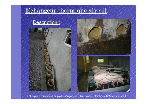 Echangeurs thermiques en production porcine - FACW