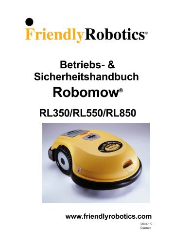 Sicherheitshandbuch Robomow® RL350/RL550 ... - Manfreds Welt