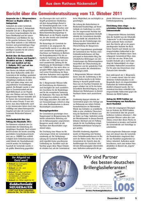 Rückersdorf - Mitteilungsblatt