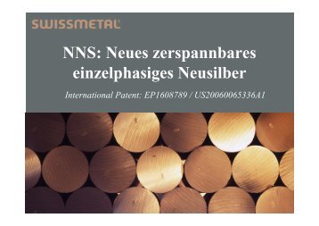 NNS: Neues zerspannbares einzelphasiges Neusilber