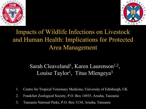 PDF of slides - Animal & Human Health for the Environment and ...