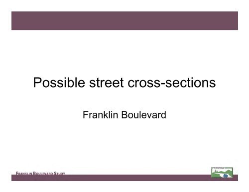 Franklin Boulevard Study - City of Springfield