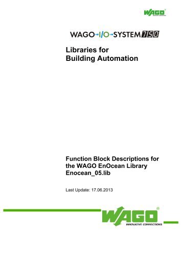 Libraries for Building Automation - Wago