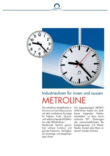 Produktdetails METROLINE - Mobatime AG