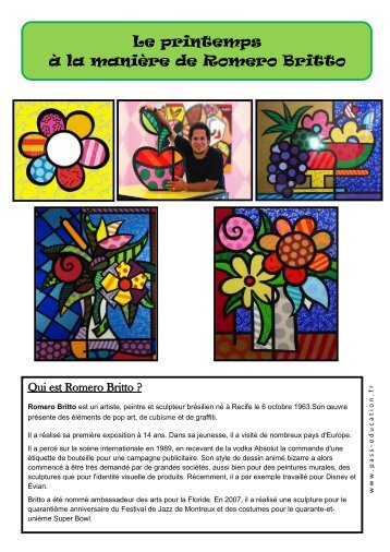 Le printemps Ã  la maniÃ¨re de Romero Britto - Pass Education