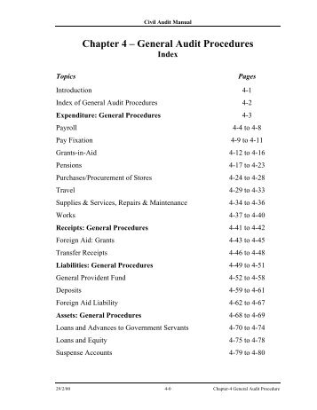 general audit procedures - Office of the Comptroller and Auditor ...