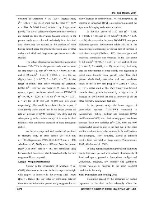 Biometry and fouling study of intertidal black-lip pearl oyster, Pinctada margaritifera (Linnaeus, 1758) to determine their eligibility in the pearl culture industry