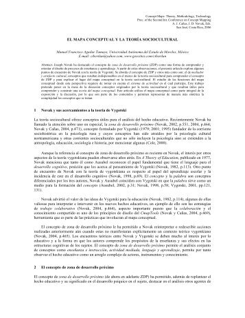 EL MAPA CONCEPTUAL Y LA TEORÃA SOCIOCULTURAL 1 ... - CMC