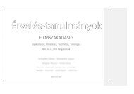 ÃrvelÃ©s-tanulmÃ¡nyok filmszakadÃ¡sig