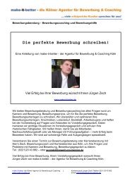 Die perfekte Bewerbung schreiben! - Bewerbungsberatung