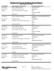 Strathcona County Building Permit Report