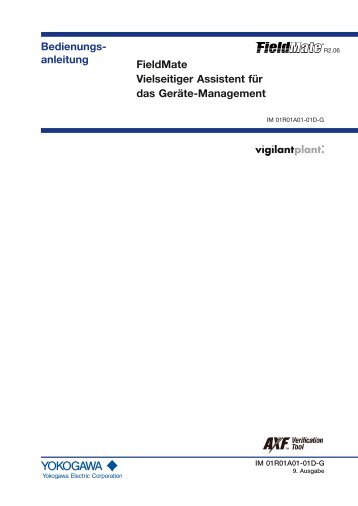 anleitung FieldMate Vielseitiger Assistent für das ... - Yokogawa