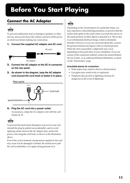 Owner's Manual (DP-900_OM.pdf) - Roland