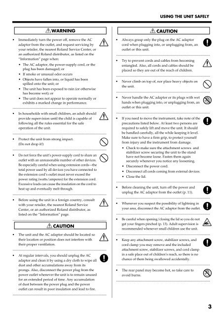 Owner's Manual (DP-900_OM.pdf) - Roland