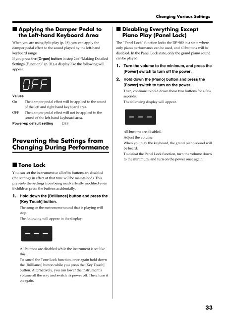 Owner's Manual (DP-900_OM.pdf) - Roland