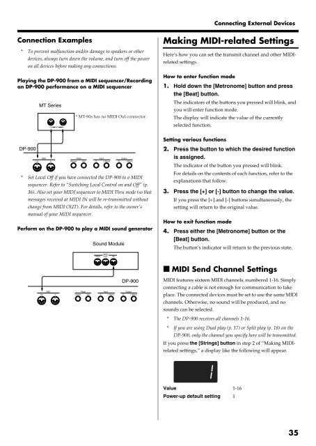 Owner's Manual (DP-900_OM.pdf) - Roland