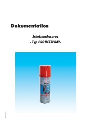 Dokumentation - Schutzwachsspray - Typ PROTECTSPRAY - - Atlas 7