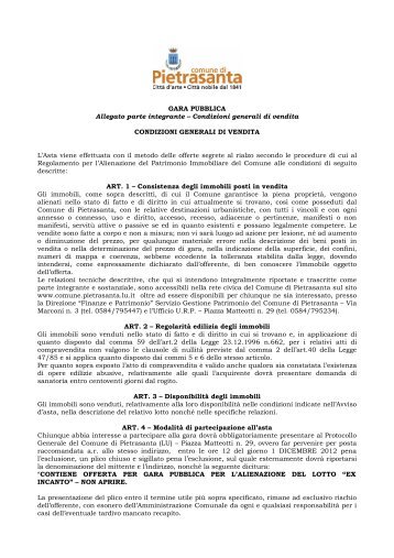 Condizioni generali di vendita CONDIZIONI GENERALI DI VENDITA ...