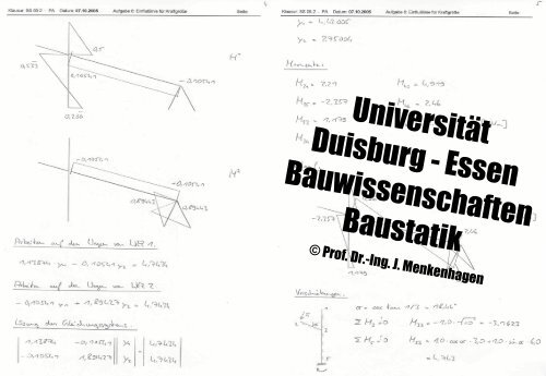 UniversitÃ¤t Duisburg - Essen Bauwissenschaften Baustatik