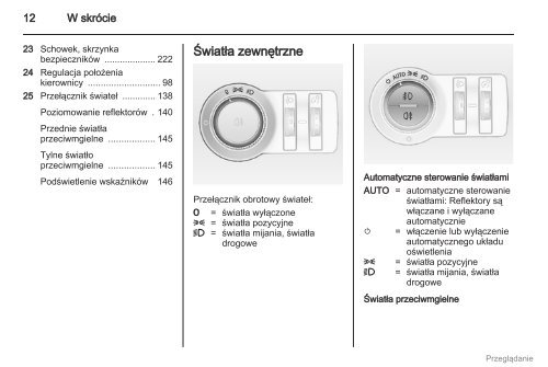 Opel Astra J 2012.5 â Instrukcja obsÅugi â Opel Polska