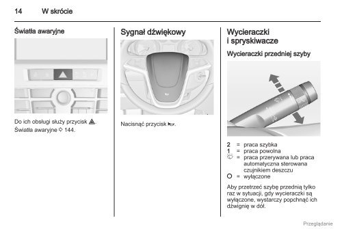 Opel Astra J 2012.5 â Instrukcja obsÅugi â Opel Polska