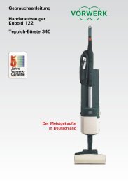 Gebrauchsanleitung Handstaubsauger Kobold 122 ... - Vorwerk