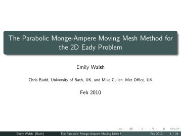 The Parabolic Monge-Ampere Moving Mesh ... - University of Bath
