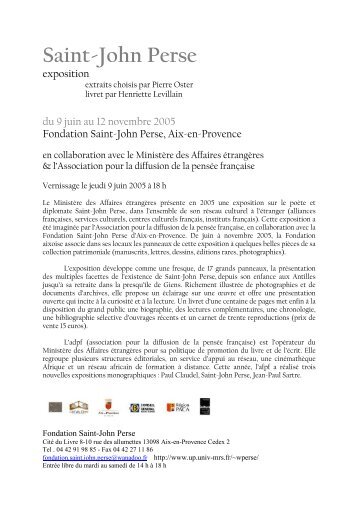 Archives - Fondation Saint-John Perse
