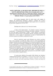 NOTE CRITICHE AL DECRETO DEL PRESIDENTE DELLA GIUNTA ...