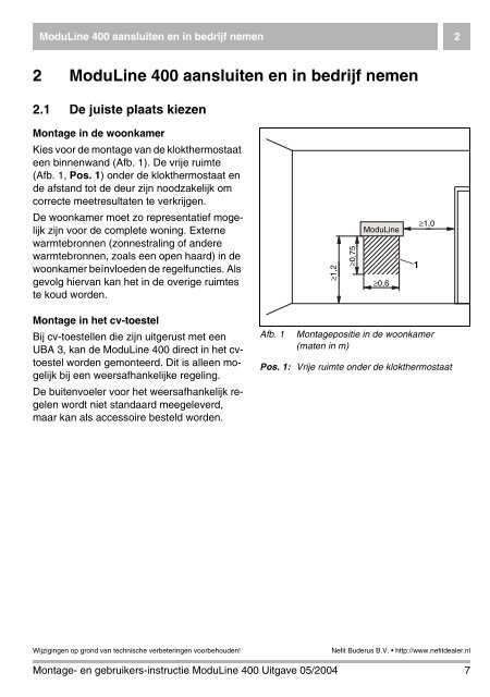 Montage- en gebruikers-instructie - H. Bosma installatietechniek BV ...