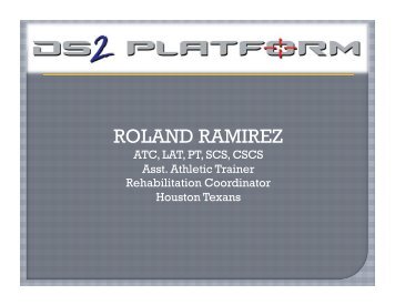 ROLAND RAMIREZ - DS2 Platform