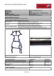 BRP-ROTAX CHASSIS APPROVAL FORM - Arrow Karts