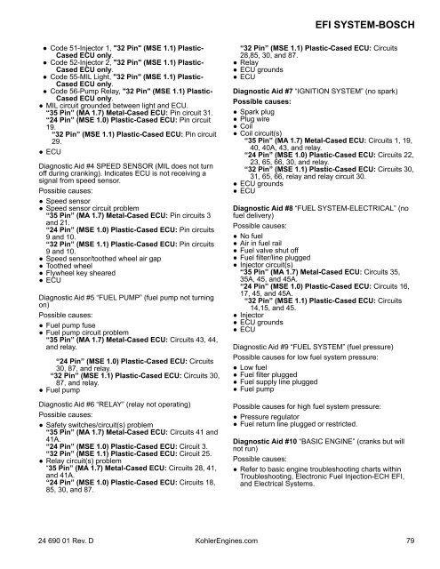 Kohler Valve Clearance Chart