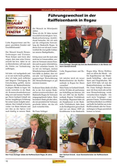 Gemeinde - Nachrichten Nr. 2/2010 - Regau