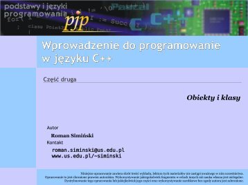 Wprowadzenie do programowania w jÄzyku C++