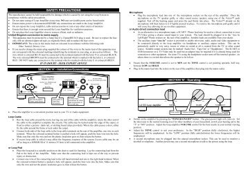 LA100 Loop Amplifer Instructions - Sarabec