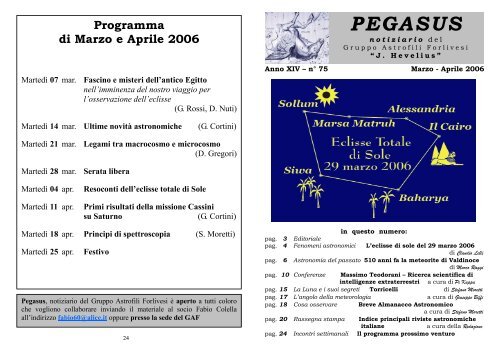 PEGASUS - Gruppo Astrofili Forlivesi