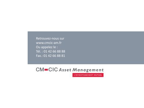 Présentation - CM-CIC Asset Management