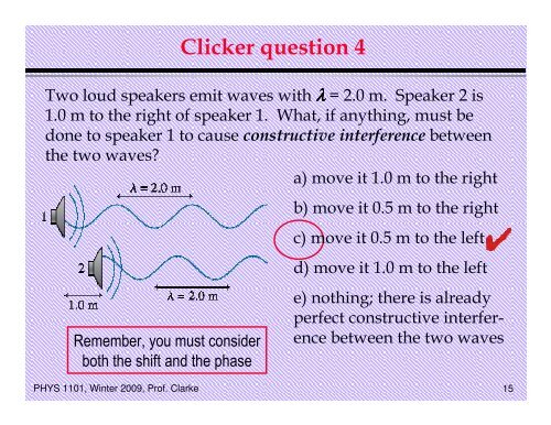 1. Types of waves 2. The wave equation of motion: y(x,t) = ymsin(kx ...