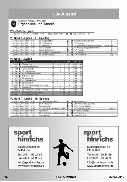 22.03.2012 TSV Altenholz -  Marco Kuhlmann